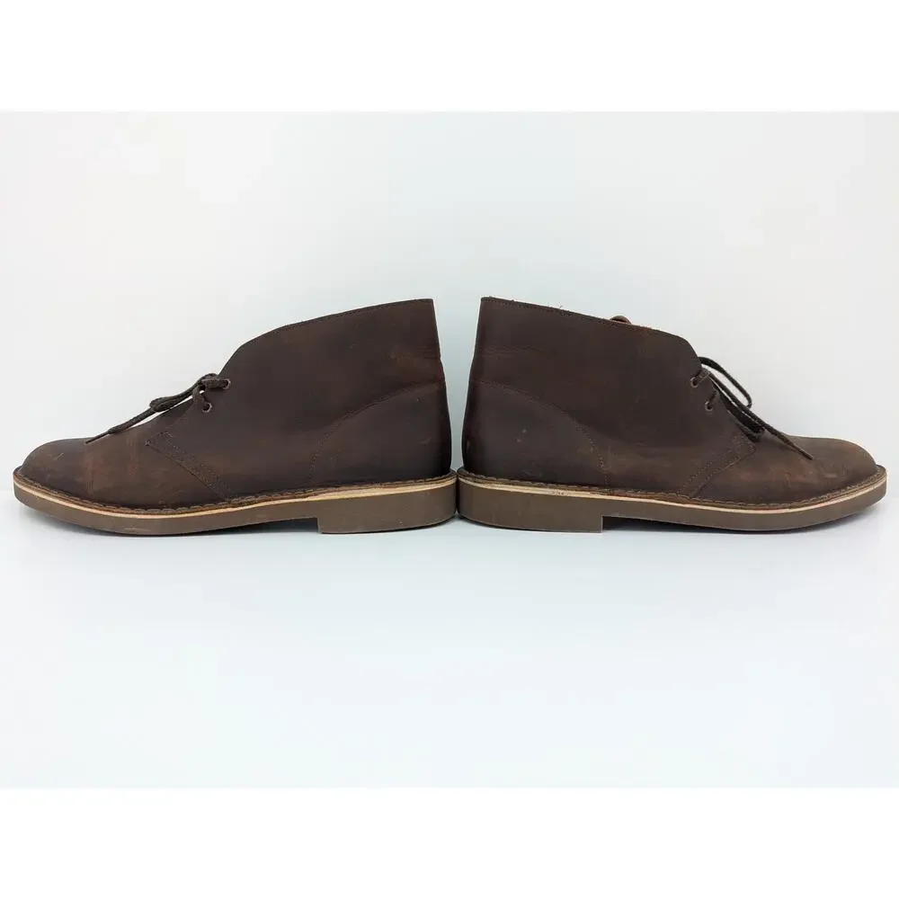 Clarks Desert Boots Mens Size 12 Brown Leather Chukka Shoes Versatile Classic